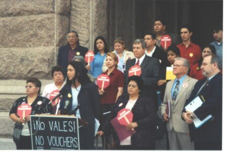 Voucher protest rally